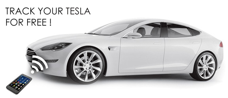 pålægge via lunge Tesla cars GPS free tracking and geo location on-line